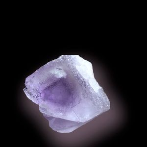 Purple Fluorite Cube with Druzy Quartz overgrowth - Elmwood Mine , Tennessee